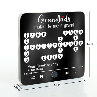 The Greatest Gift You Ever Know Crossword Puzzle Art Gift For Grandma Personalized Music Fridge Magnet