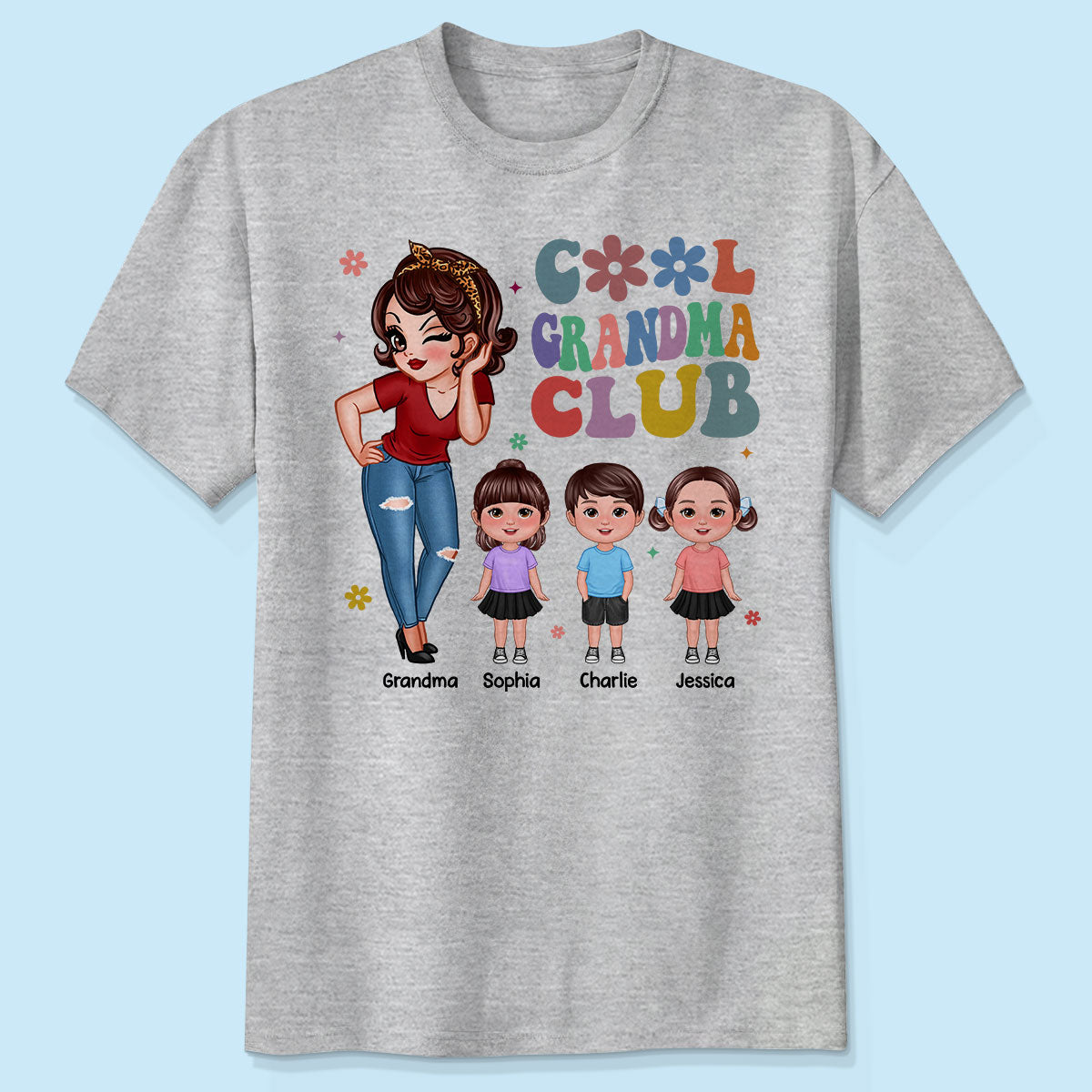 Cool Grandma Club Personalized Shirt, Gift For Grandma