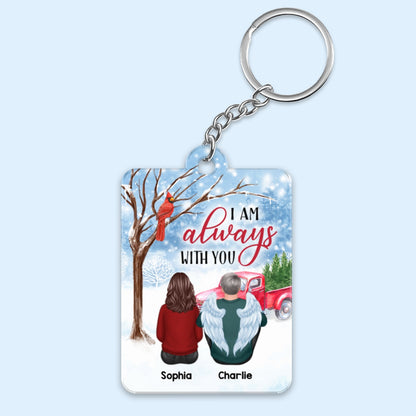 Always With You Snow Memorial Personalized Acrylic Keychain