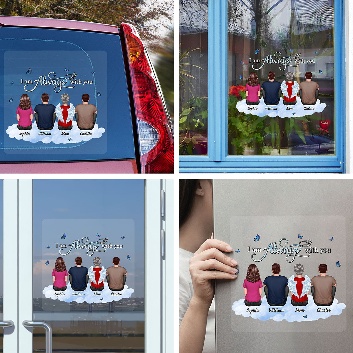 Always With You Family Memorial Remembrance Sympathy Gift Personalized Decal