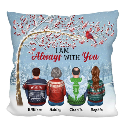 Berry Tree Cardinal Always With You Family Memorial Personalized Pillow (Insert Included)