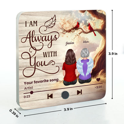 Always With You Cardinal Blossom Tree Memorial Personalized Music Fridge Magnet, Sympathy Keepsake, Remembrance Gift