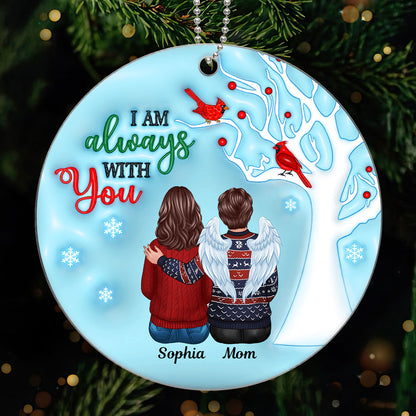 Always With You Berry Tree 3D Inflated Family Memorial Keepsake Personalized Acrylic Ornament
