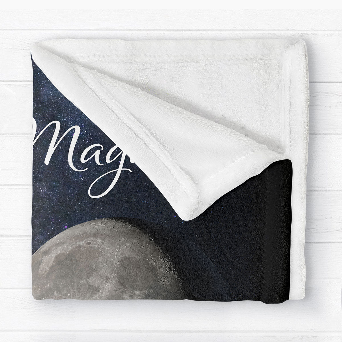 Lost Loved One Moon Phase Art Memorial Sympathy Gift Personalized Fleece Blanket