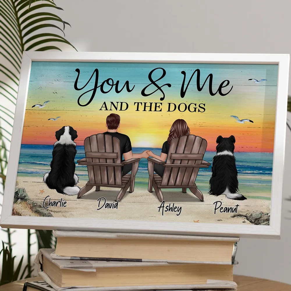 You Me And The Dogs Cats Personalized Poster, Heartfelt Anniversary Gift For Dog Lovers, Gift For Cat Lovers