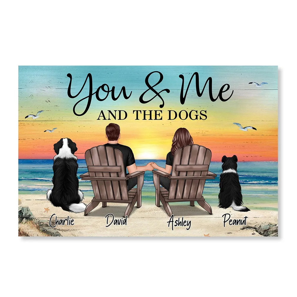 You Me And The Dogs Cats Personalized Poster, Heartfelt Anniversary Gift For Dog Lovers, Gift For Cat Lovers