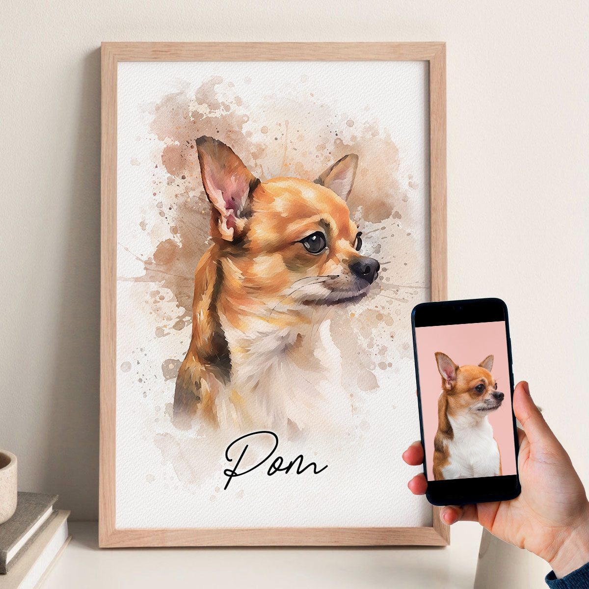 Personalized Watercolor Pet Poster From Photo, Gift For Pet Owners, New Pet Gift, Pet Memorial Gift