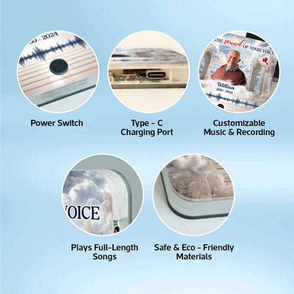 Heaven Gate Custom Photo Voice Message Personalized Music Fridge Magnet, Memorial Keepsake, Remembrance Gift