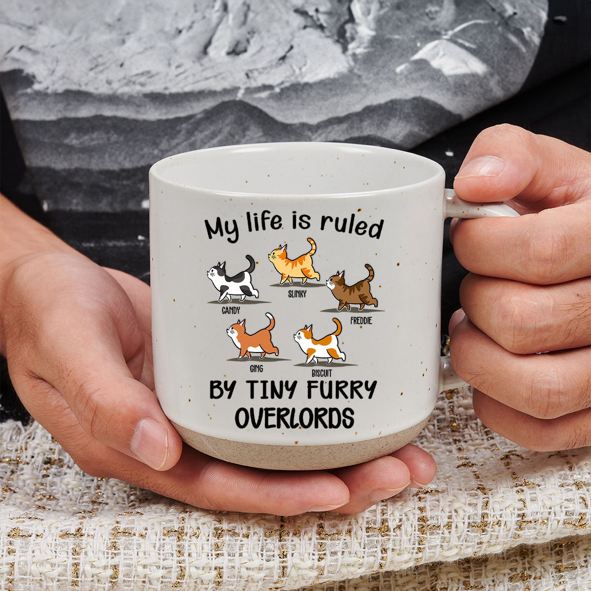 Ruled By Tiny Furry Overlords - Personalized Custom Pottery Mug