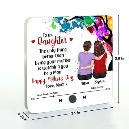 From Mom To My Daughter Personalized Music Fridge Magnet, Heartfelt Mother's Day Gift for Daughter, Daughter-in-law