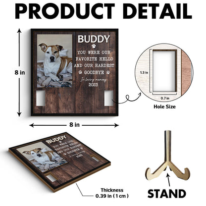 Rustic Pet Loss Dog Cat Photo Memorial Remembrance Gift Pet Collar Keepsake Personalized Wooden Pet Collar Holder