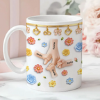 Kids Holding Mom's Hands - Personalized Mug - Gift For Mom