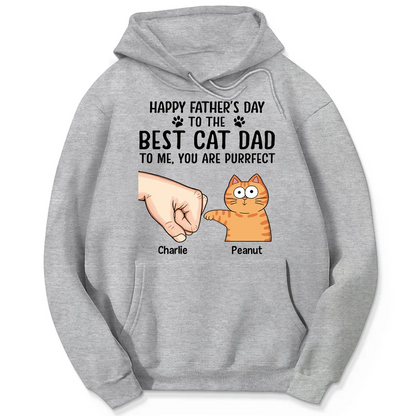 Happy Father‘s Day To The Best Cat Dad Personalized Shirt, Father's Day Gift For Cat Dad, Husband, Boyfriend