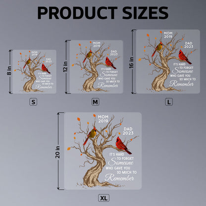 Hard To Forget Someone Cardinal Family Memorial Remembrance Personalized Decal