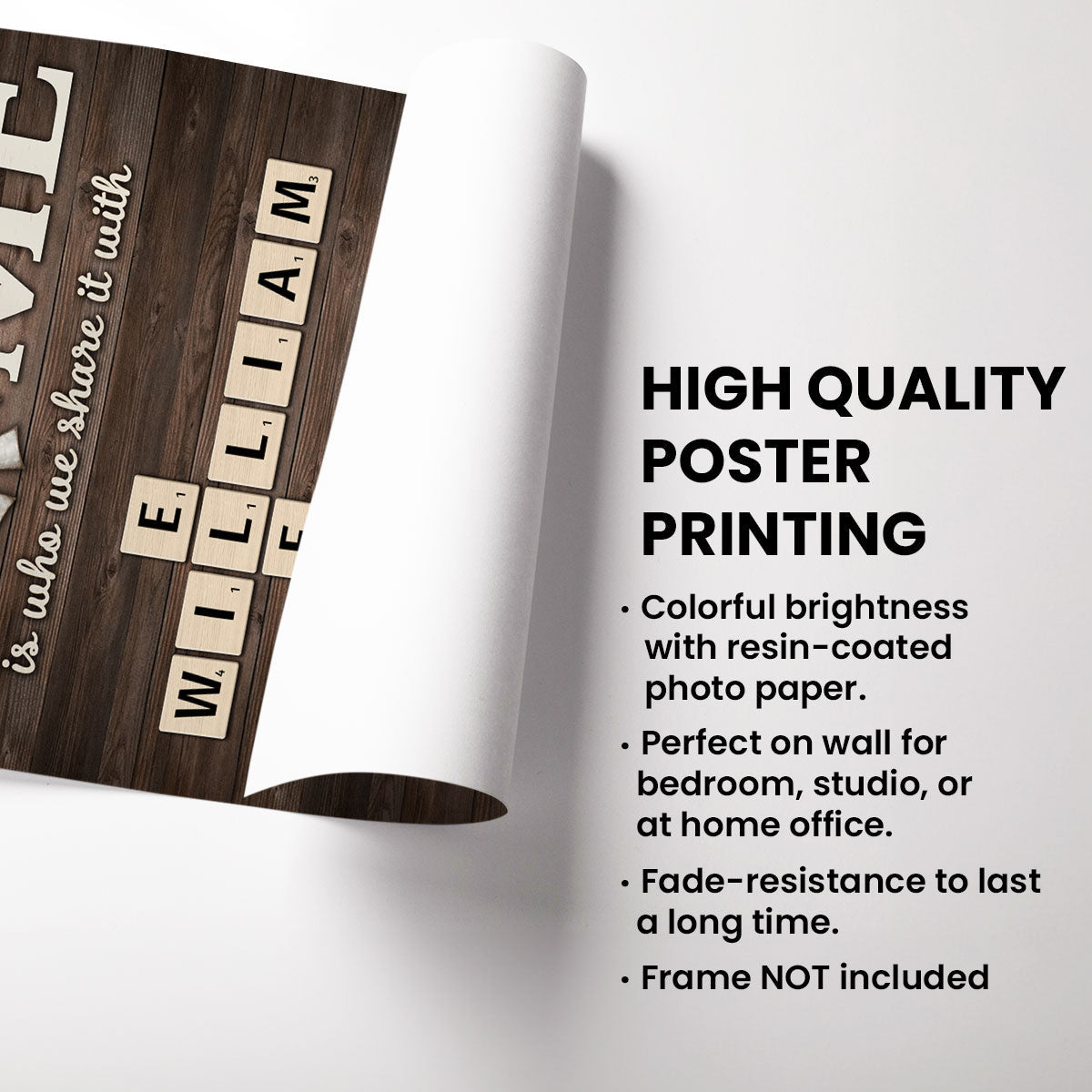 Home Is Who We Share Love With Crosswords Puzzle Art Personalized Poster