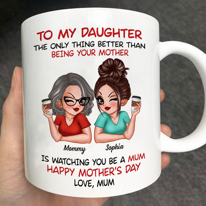 To My Daughter From Mum Happy Mother's Day UK Personalized Mug, Mother's Day Gift For Daughter