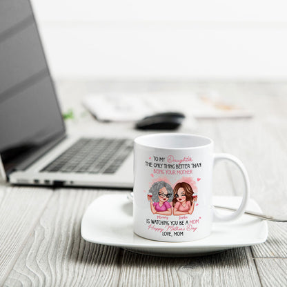 Pink Tone To My Daughter From Mom Happy Mother's Day Personalized Mug, Mother's Day Gift For Daughter