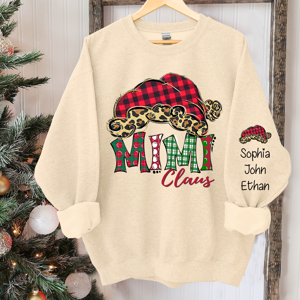 Mimi Claus Christmas And Grandkids Sweatshirt