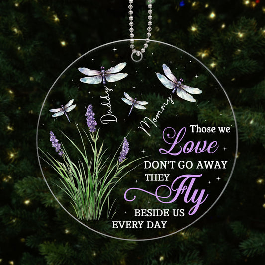 Dragonflies Memorial Keepsake Those We Love Personalized Acrylic Ornament