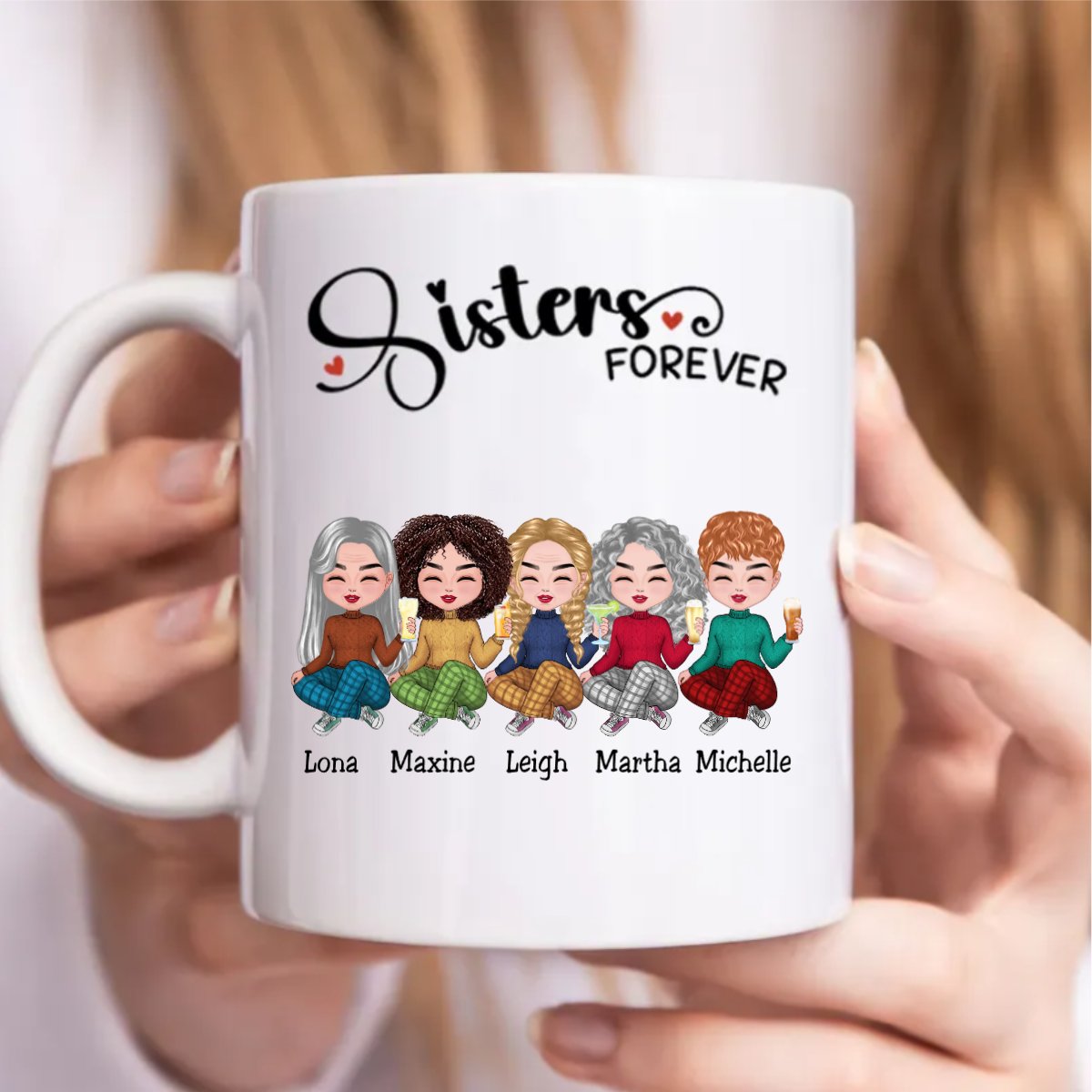 Sisters Forever - Personalized Mug (NN) - The Next Custom Gift