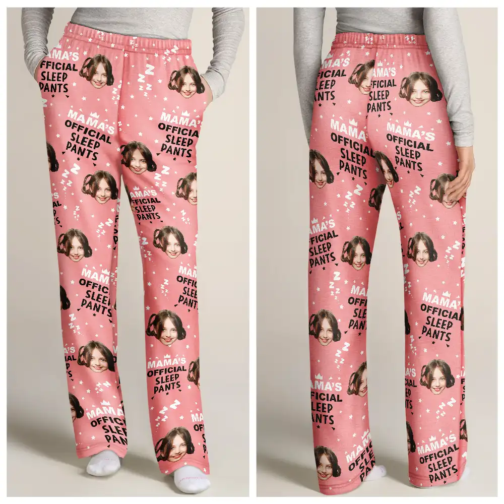 Custom Photo Mama's Official Sleep Pants - Personalized Pajama Pants