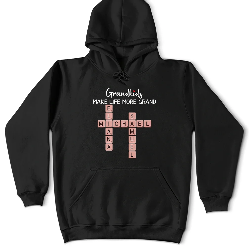 Crossword Grandkids Make Life More Grand - Personalized T Shirt