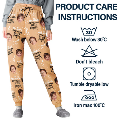 Custom Photo Mama's Official Sleep Pants - Personalized Pajama Pants