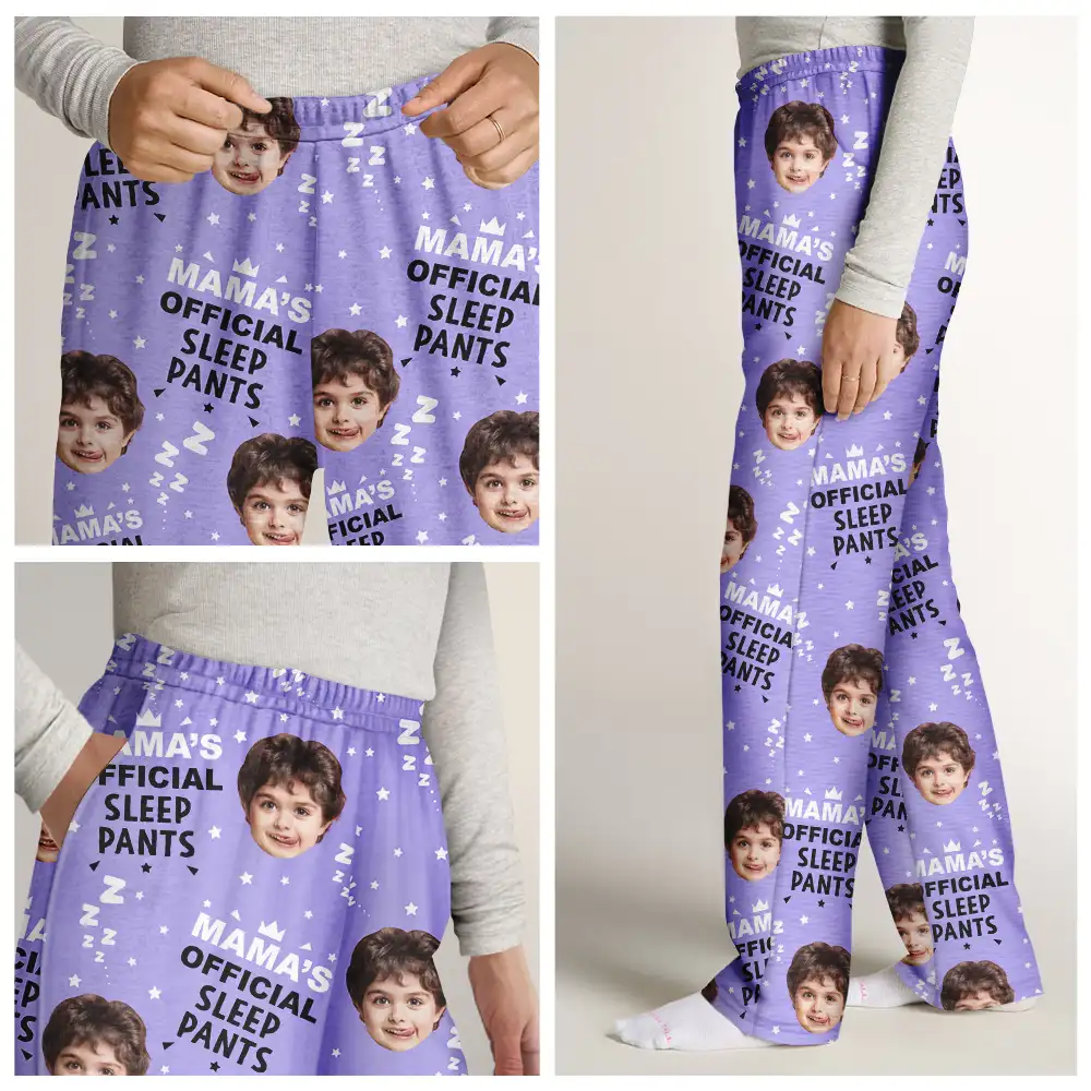 Custom Photo Mama's Official Sleep Pants - Personalized Pajama Pants