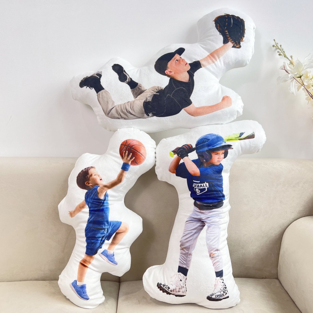 Sport Lovers - Baseball Boys Girls Gifts For Son Daughter Grandkids - Personalized Photo Custom Shaped Pillow - The Next Custom Gift