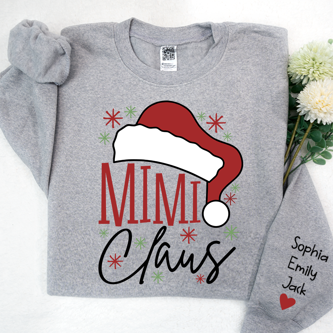 Mimi claus Christmas And Grandkids Merry Christmas Sweatshirt