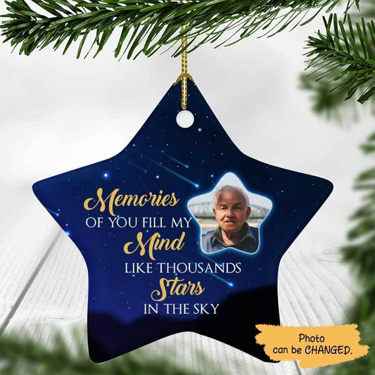 Bright Stars In The Sky Memorial Photo - Personalized Star Ornament