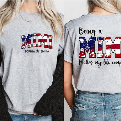 Being A Mimi Makes My Life Complete 4th Of July With Kids TH T-Shirt