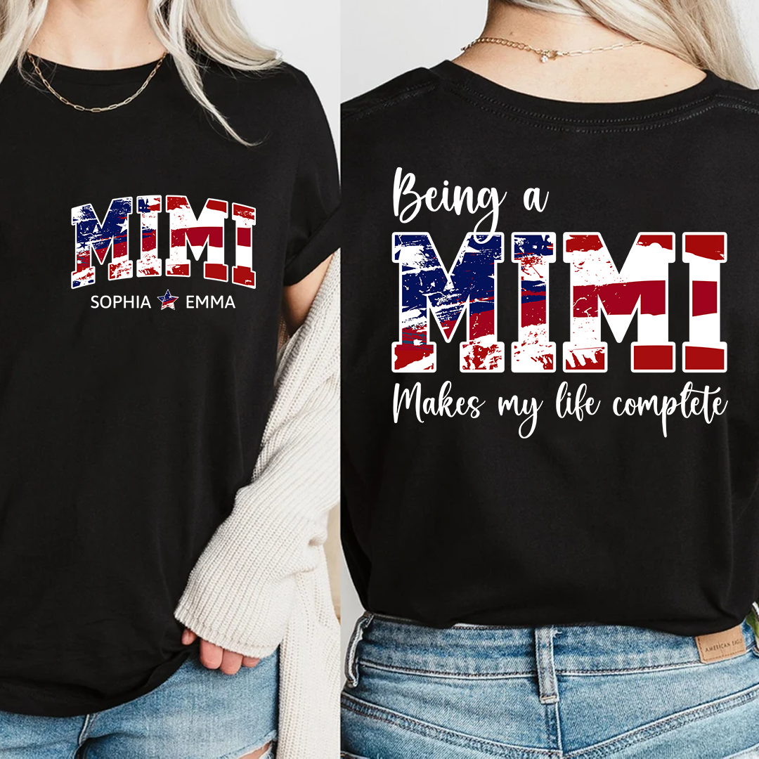 Being A Mimi Makes My Life Complete 4th Of July With Kids TH T-Shirt