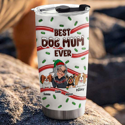 Best Dog Mom Cake - Personalized Custom 3D Inflated Effect Tumbler