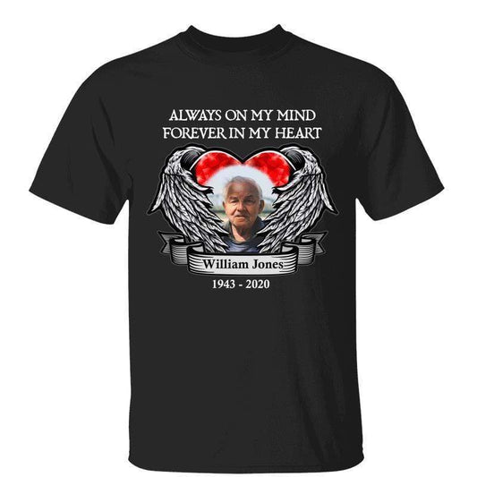 Forever In My Heart Memorial Family Photo Personalized Shirt