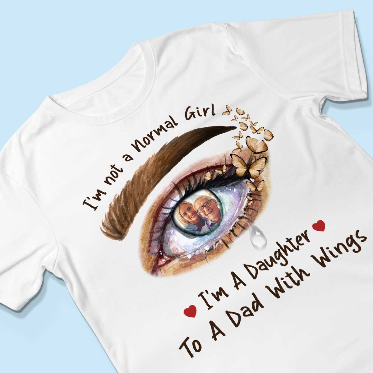 A Daughter To A Dad With Wings Personalized Memorial Shirt