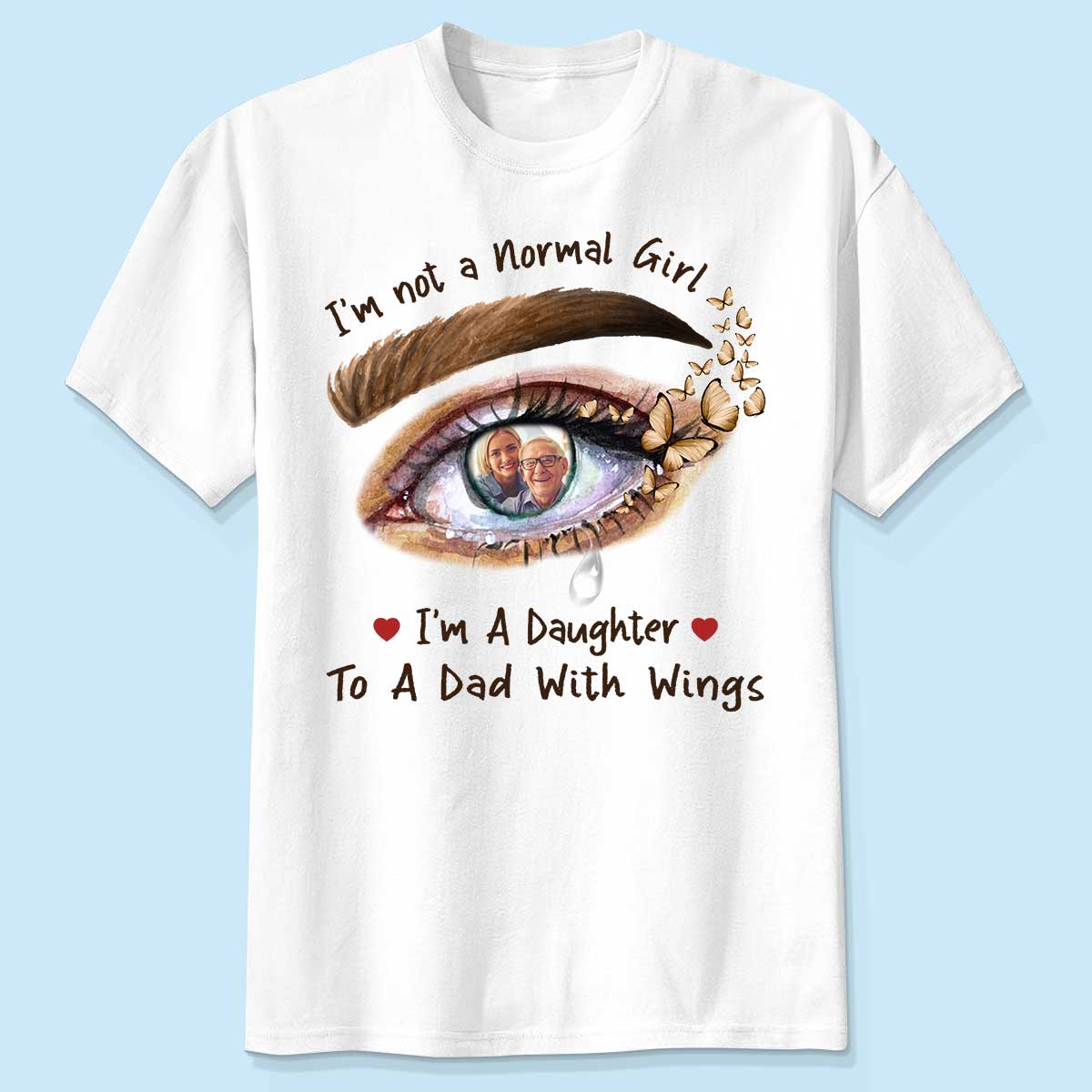 A Daughter To A Dad With Wings Personalized Memorial Shirt