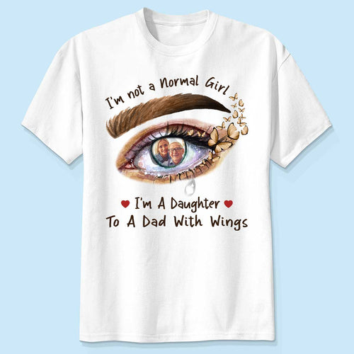 A Daughter To A Dad With Wings Personalized Memorial Shirt