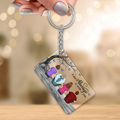 Remembrance Keepsake Family Under Blossom Tree Memorial Personalized Acrylic Keychain
