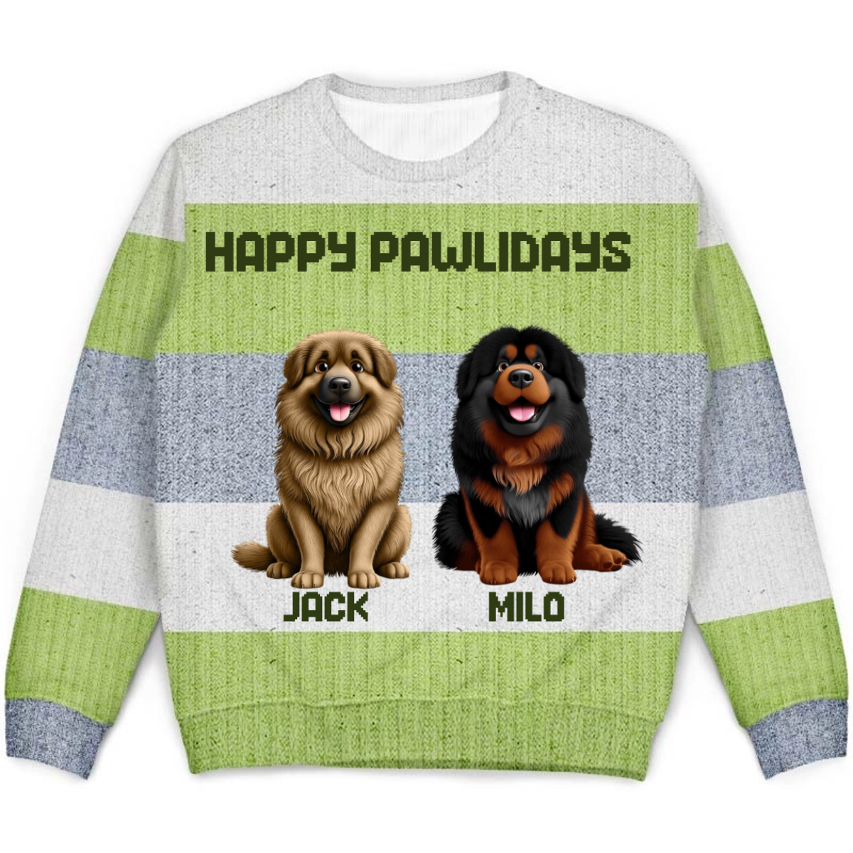 Best Dog Mom Ever Funny 3D Cute Dogs - Personalized Unisex Ugly Sweater