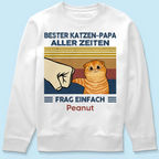 Perfektes Geschenk für Katzenväter – Personalisiertes T-Shirt mit Katzen-Faustgruß