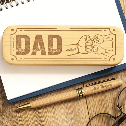 Dad The Man The Myth - Personalized Wooden Pen Set