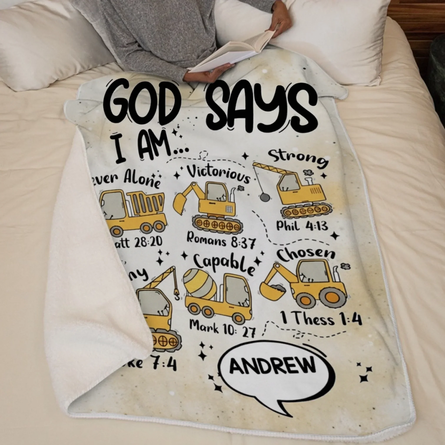 Custom Blanket - Personalized Birthday Gifts For Kids - God Says I Am Truly Loved