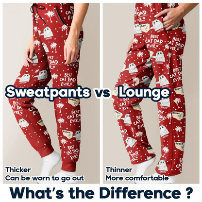 Best Cat Dad Ever - Personalized Pajama Pants