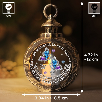 Custom Candlelight Lantern Ornament - Personalized Christmas Memorial Sympathy Gifts For Loss Of Mom, Dad