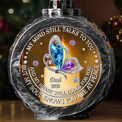 Custom Candlelight Lantern Ornament - Personalized Christmas Memorial Sympathy Gifts For Loss Of Mom, Dad