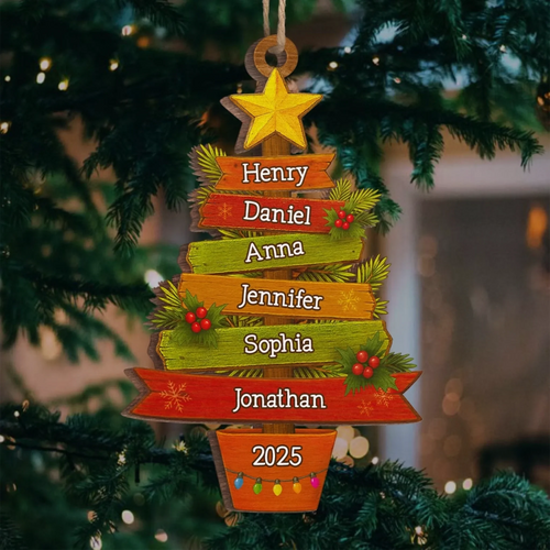 Custom Wood Ornament - Personalized Christmas Birthday Gifts For Mom, Dad, Kids