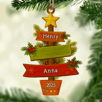 Custom Wood Ornament - Personalized Christmas Birthday Gifts For Mom, Dad, Kids
