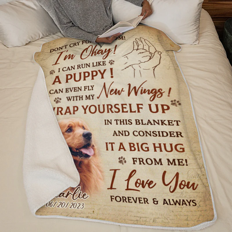 Custom Photo Forever Loyal, Forever Loved - Memorial Personalized Custom Blanket - Christmas Gift, Sympathy Gift For Pet Owners, Pet Lovers