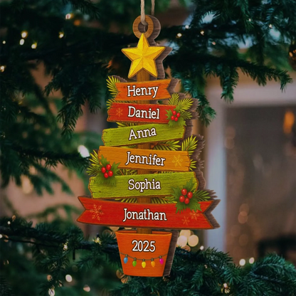 Custom Wood Ornament - Personalized Christmas Birthday Gifts For Mom, Dad, Kids
